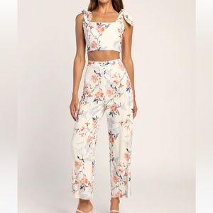 Budding bliss ivory floral two piece
